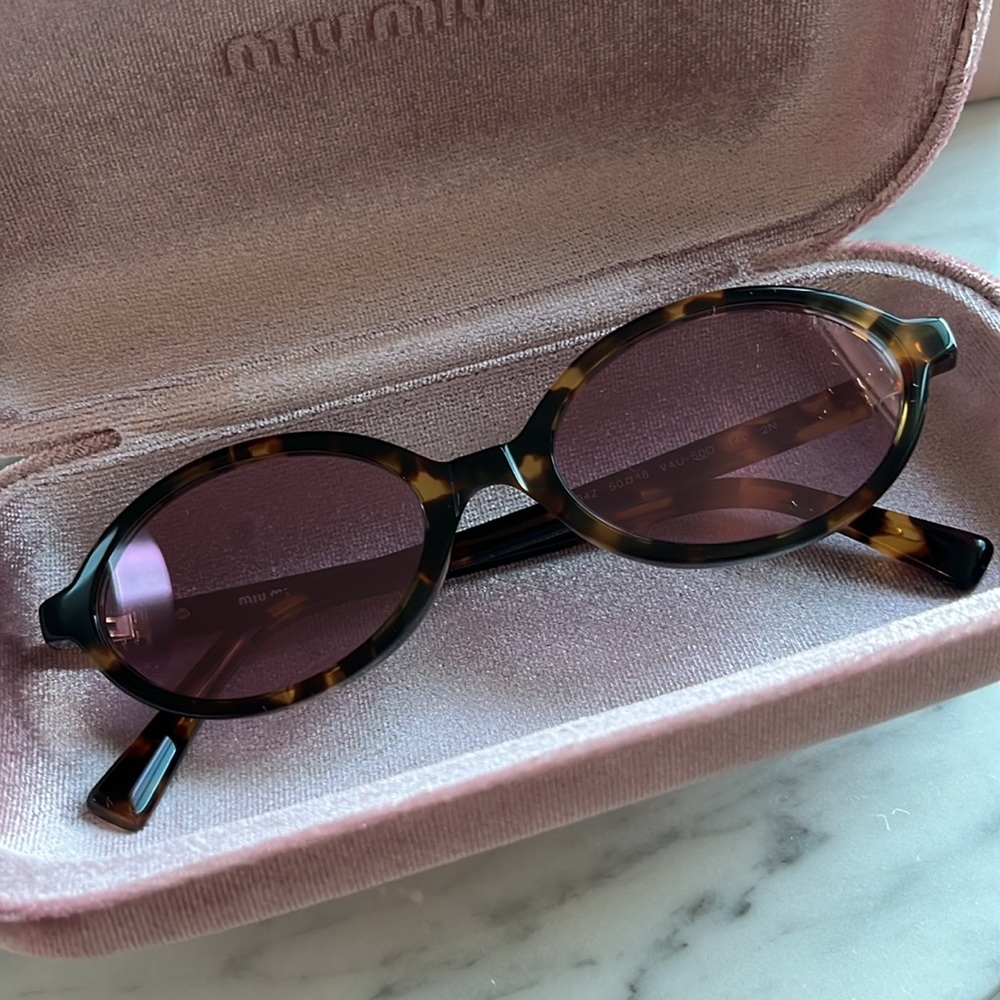 Miu Miu Runway Oval Sunglasses